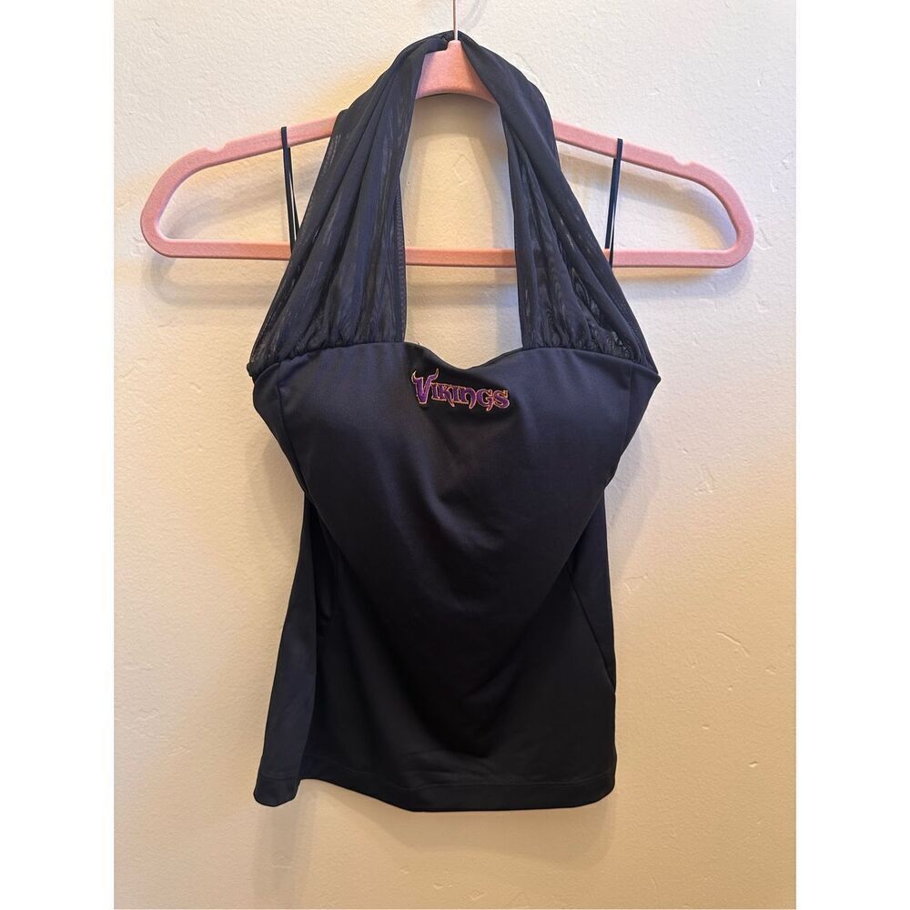 Minnesota Vikings Black NFL Couture Halter Top Size XS